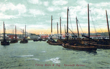 Load image into Gallery viewer, Norfolk Postcard - Yarmouth Harbour, Fishing Boats and Tug SW18504
