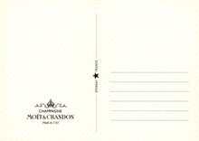Load image into Gallery viewer, Moët & Chandon champagne branding on a white background with text and logo.