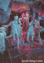 Load image into Gallery viewer, Illustration of people in a Viking-themed setting with text 'Jorvik Viking Centre'.