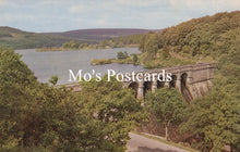 Load image into Gallery viewer, Village of Llangattock Lingoed with a lake and viaduct, featuring 'Mo's Postcards' text.