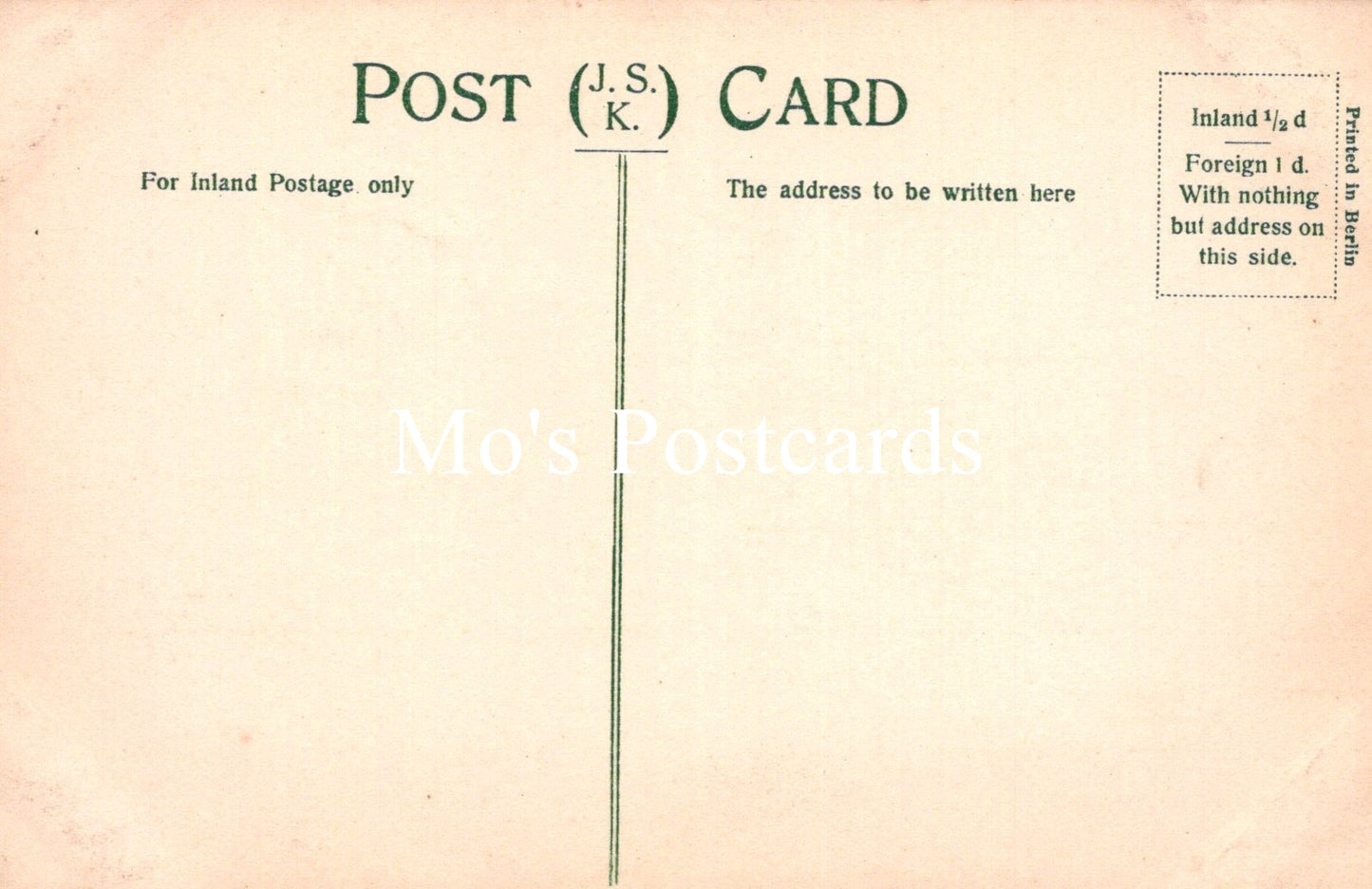 Vintage postcard with text and a gradient background
