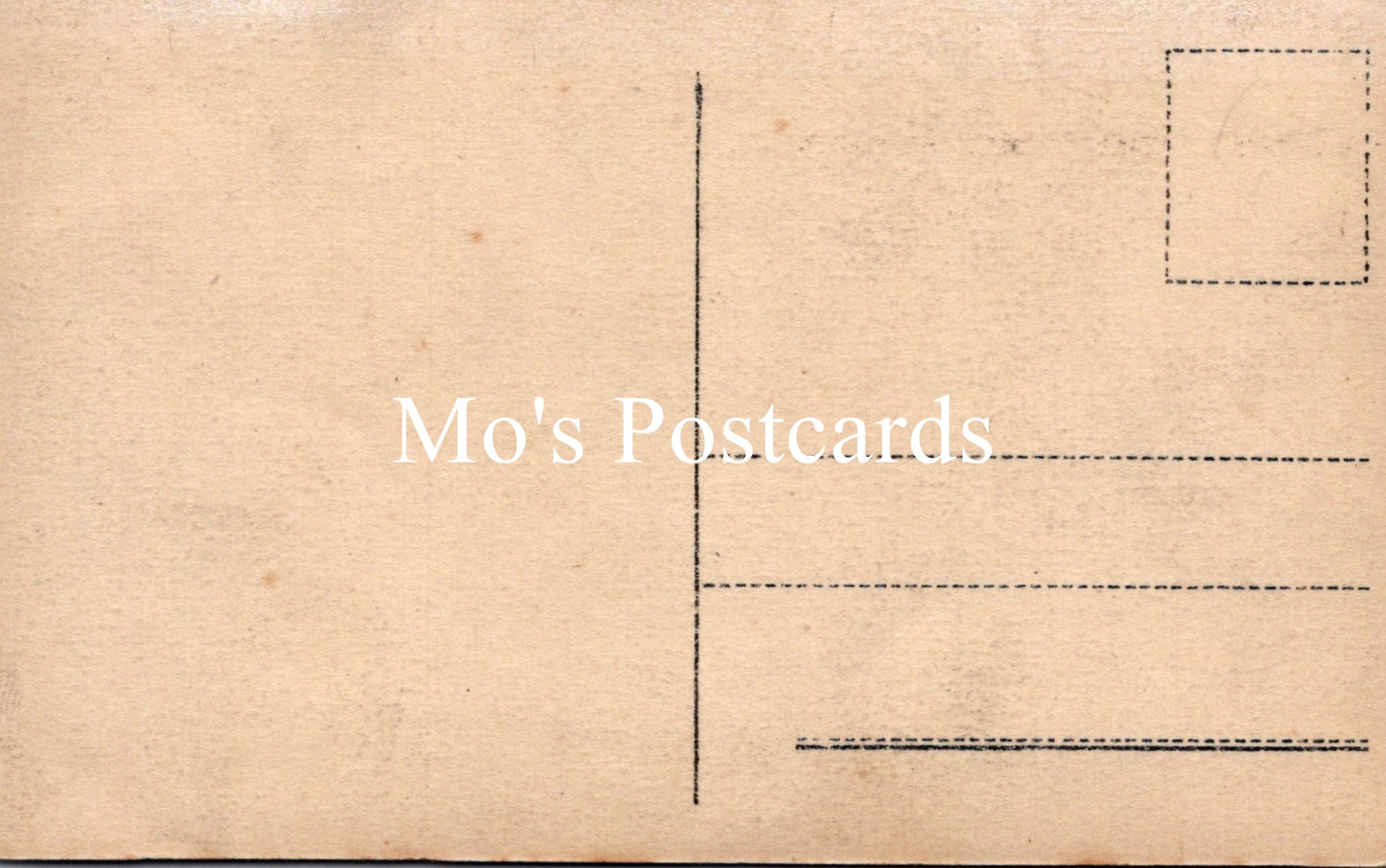 Brown paper with 'Mo's Postcards' text and postcard design elements.