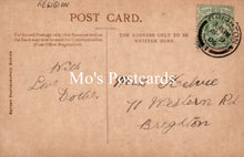 Load image into Gallery viewer, Vintage postcard with text and a stamp, featuring 'Mo's Postcards' branding.