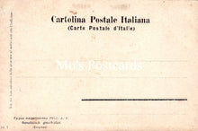 Load image into Gallery viewer, Vintage Italian postcard with 'Cartolina Postale Italiana' text on a beige background
