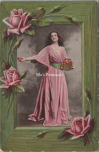 Load image into Gallery viewer, Religion Postcard - Saints, Charity Holding a Basket of Fruit SX107