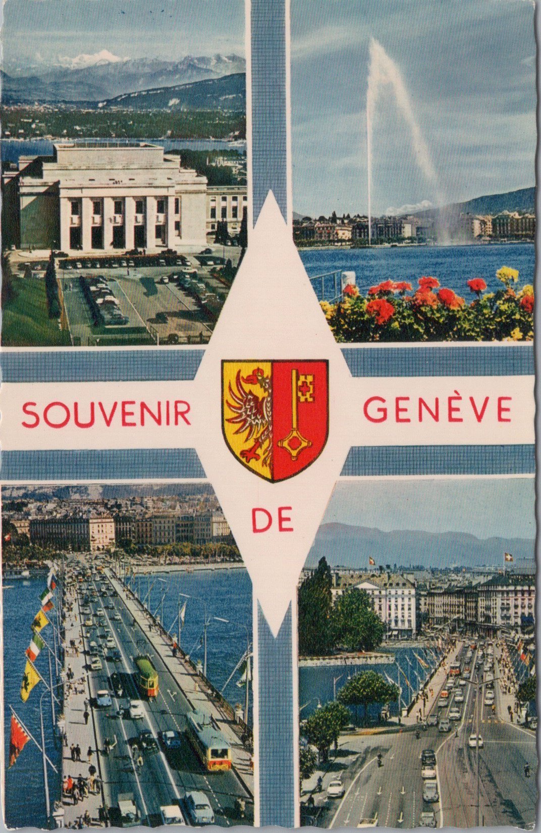 Switzerland Postcard - Souvenir of Geneva SW17478