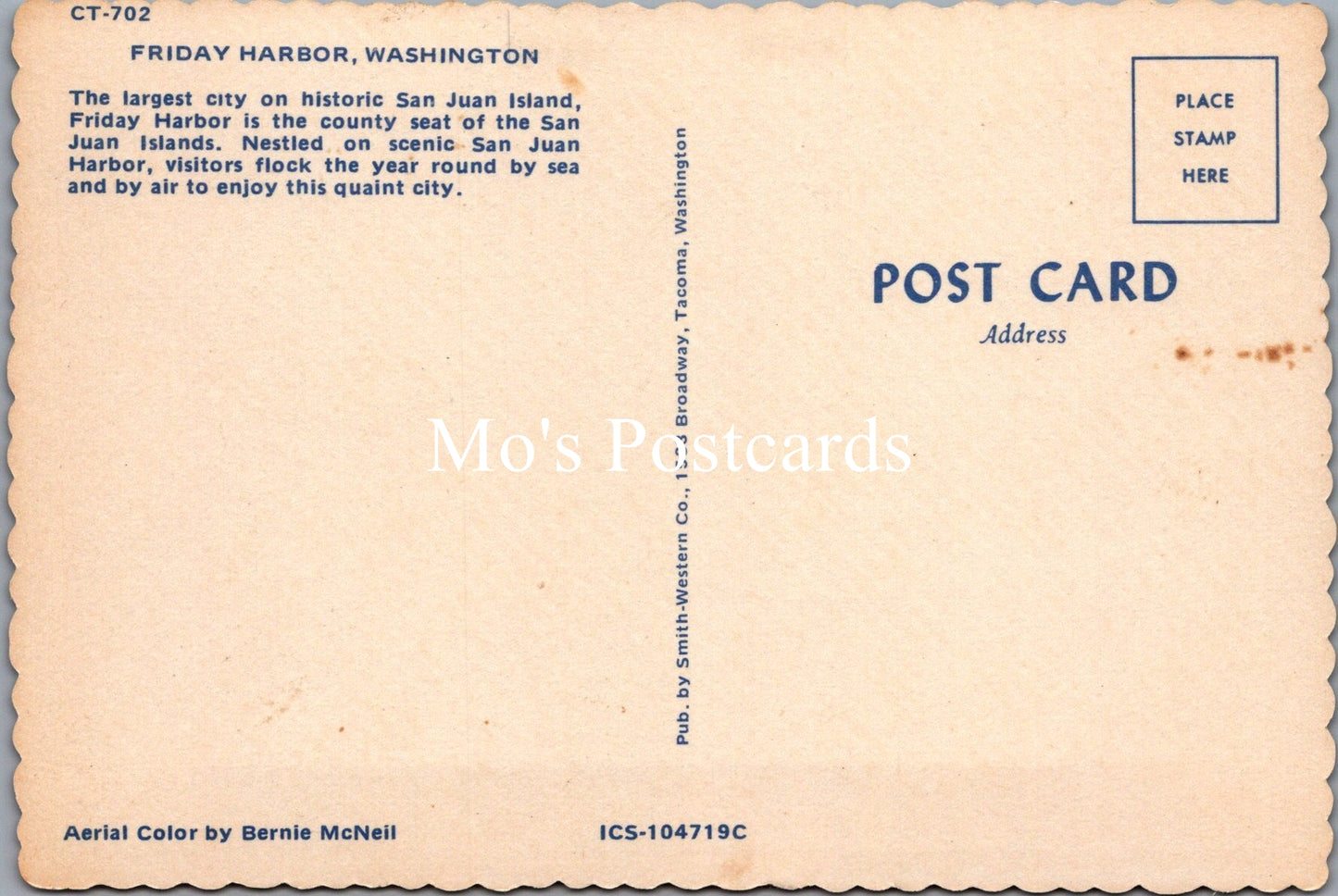 America Postcard - Friday Harbor, Washington SX272
