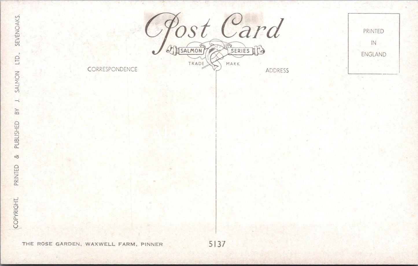 Nature Postcard - The Rose Garden, Waxwell Farm, Pinner SW18343