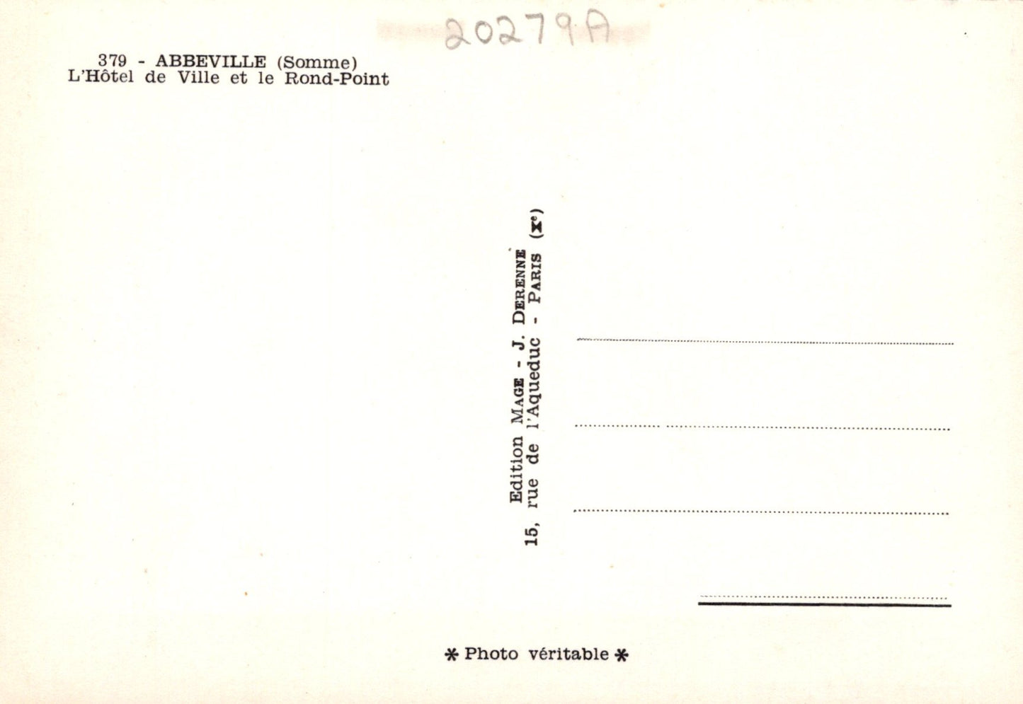 Vintage postcard with text and a blurred background