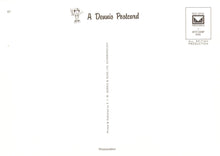 Load image into Gallery viewer, White postcard with black text and a small logo on a white background