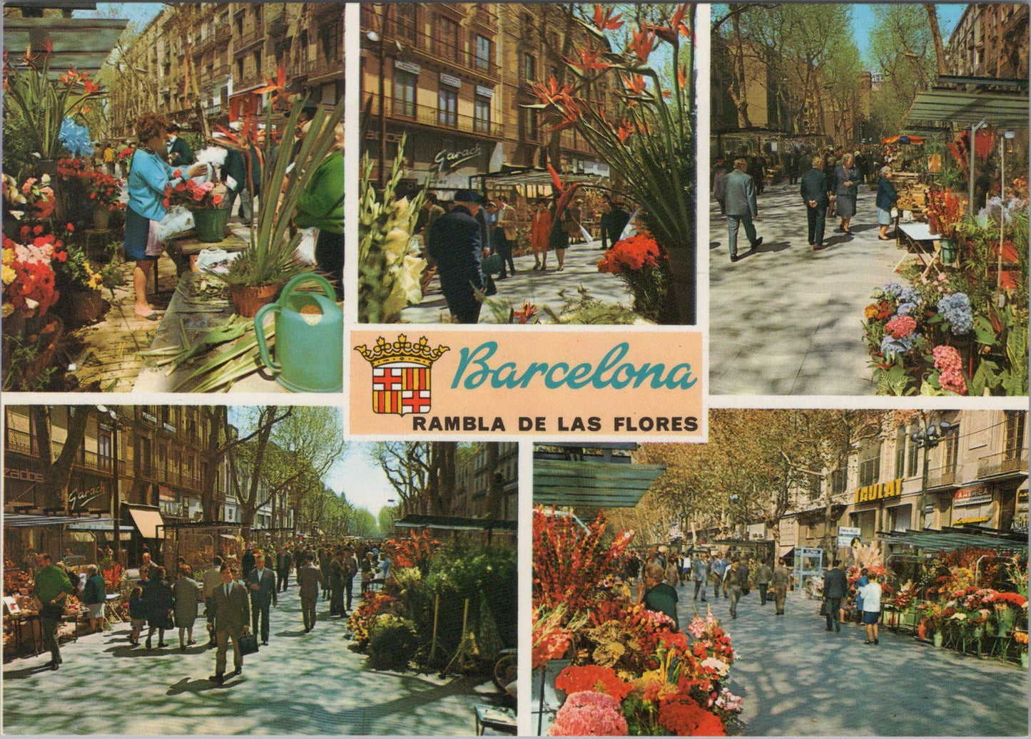 Spain Postcard - Barcelona, Rambla De Las Flores SW17304