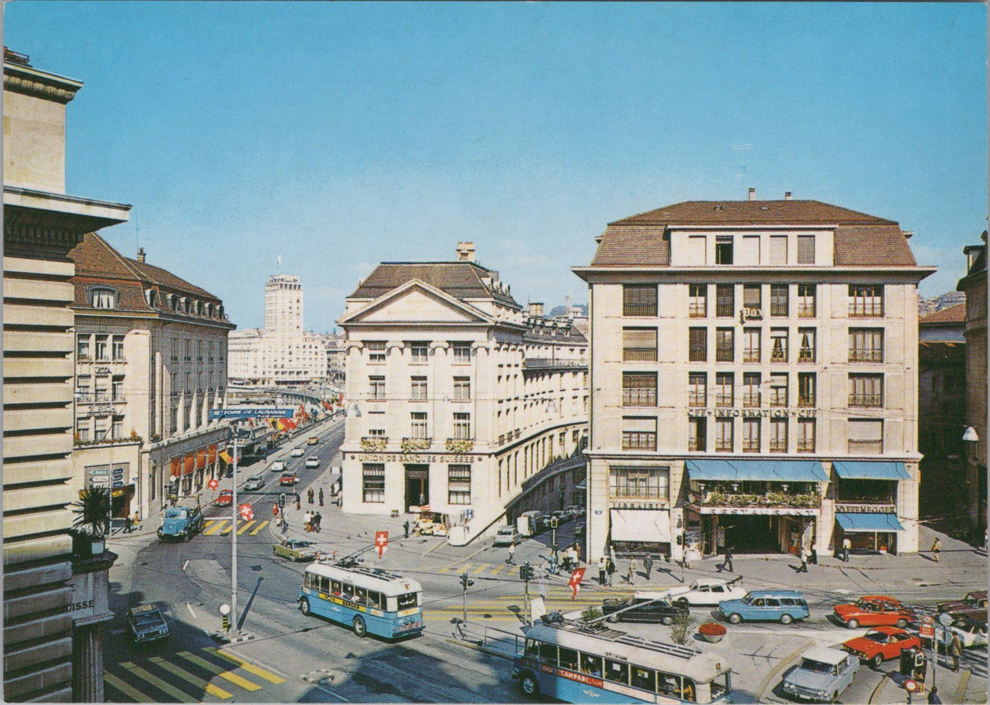 Switzerland Postcard - St Francois Place, Lausanne SW17229
