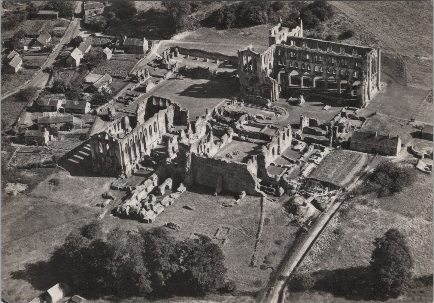 Yorkshire Postcard - Aerial View of Rievaulx Abbey SX88