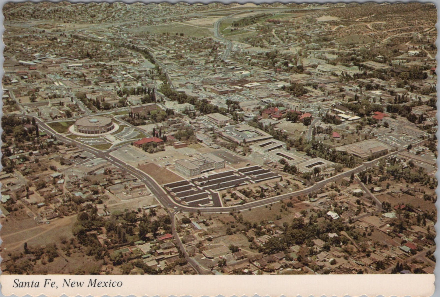 America Postcard - Aerial View of Santa Fe, New Mexico SW17380