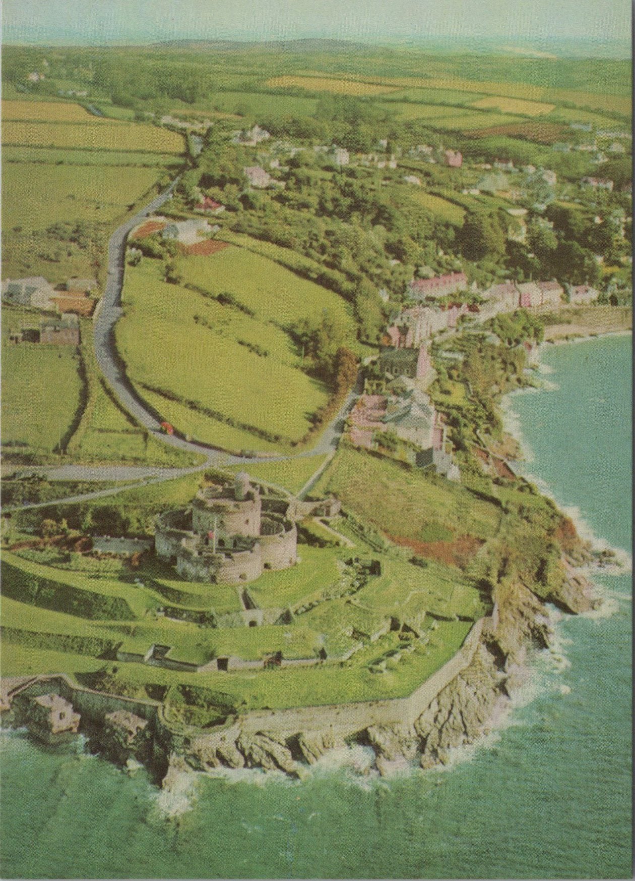 Cornwall Postcard - Aerial View of St Mawes Castle SW17406