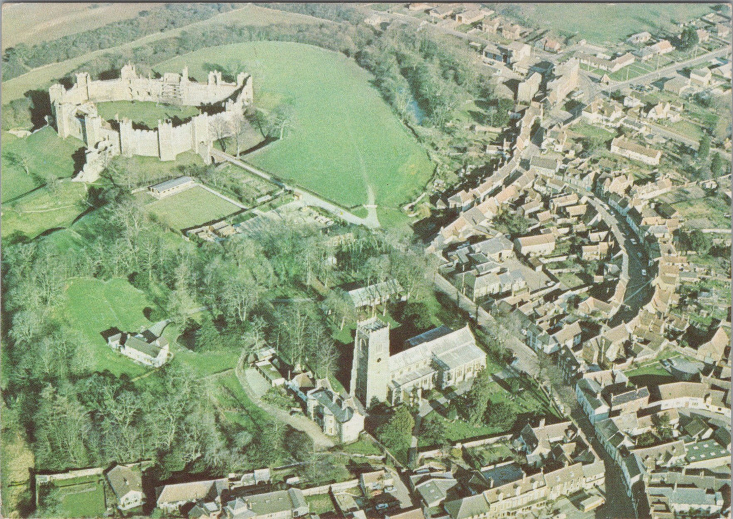 Suffolk Postcard - Aerial View of Framlingham SX182