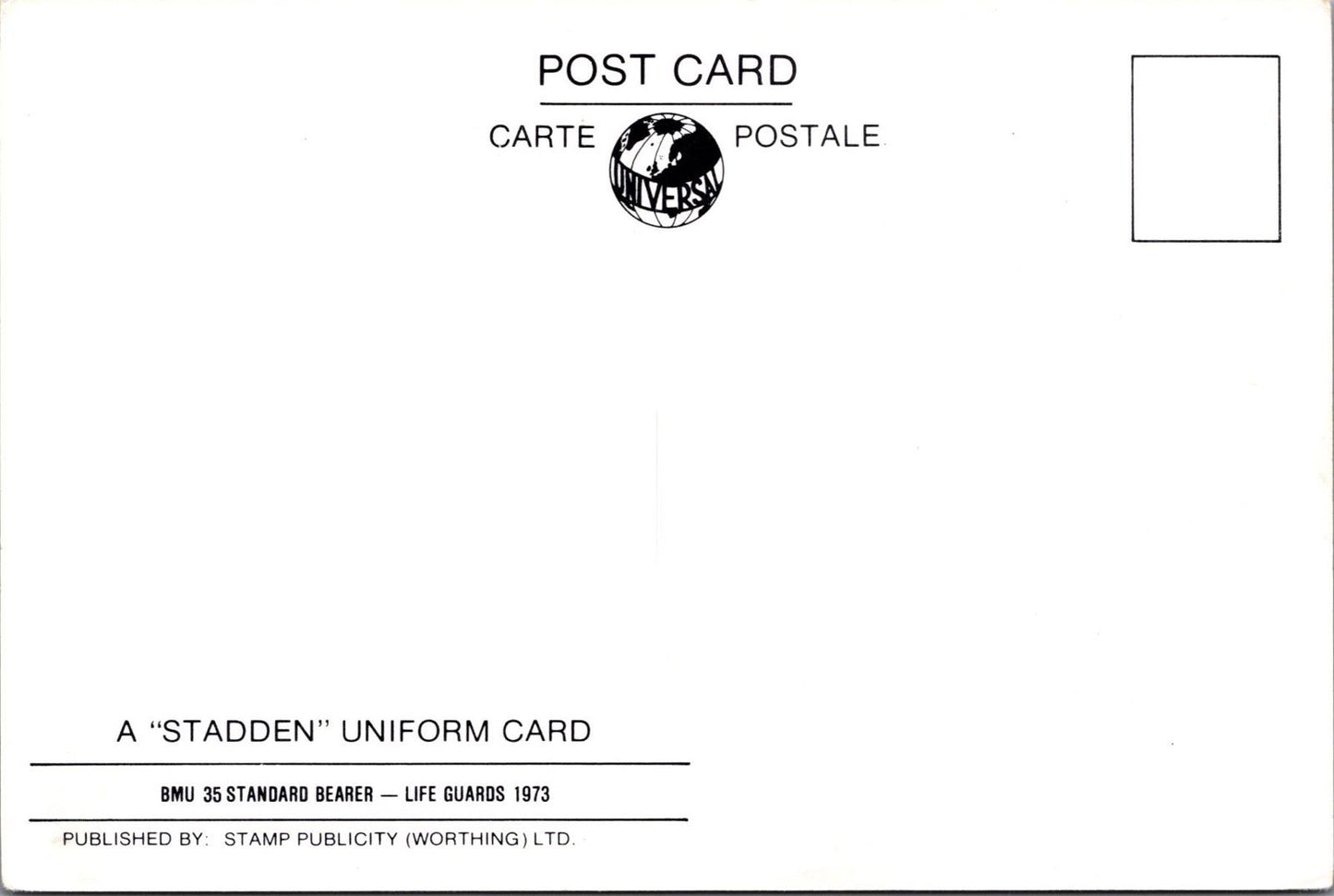 Military Postcard - Standard Bearer, Life Guards 1973 - RR23429