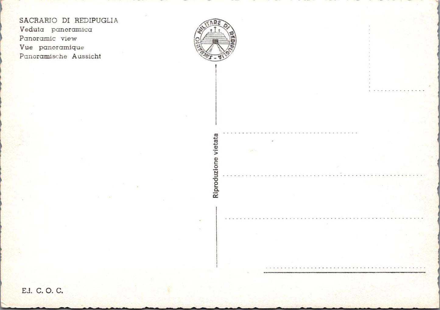 Military Postcard - Redipuglia Military Memorial, Italy RR23447