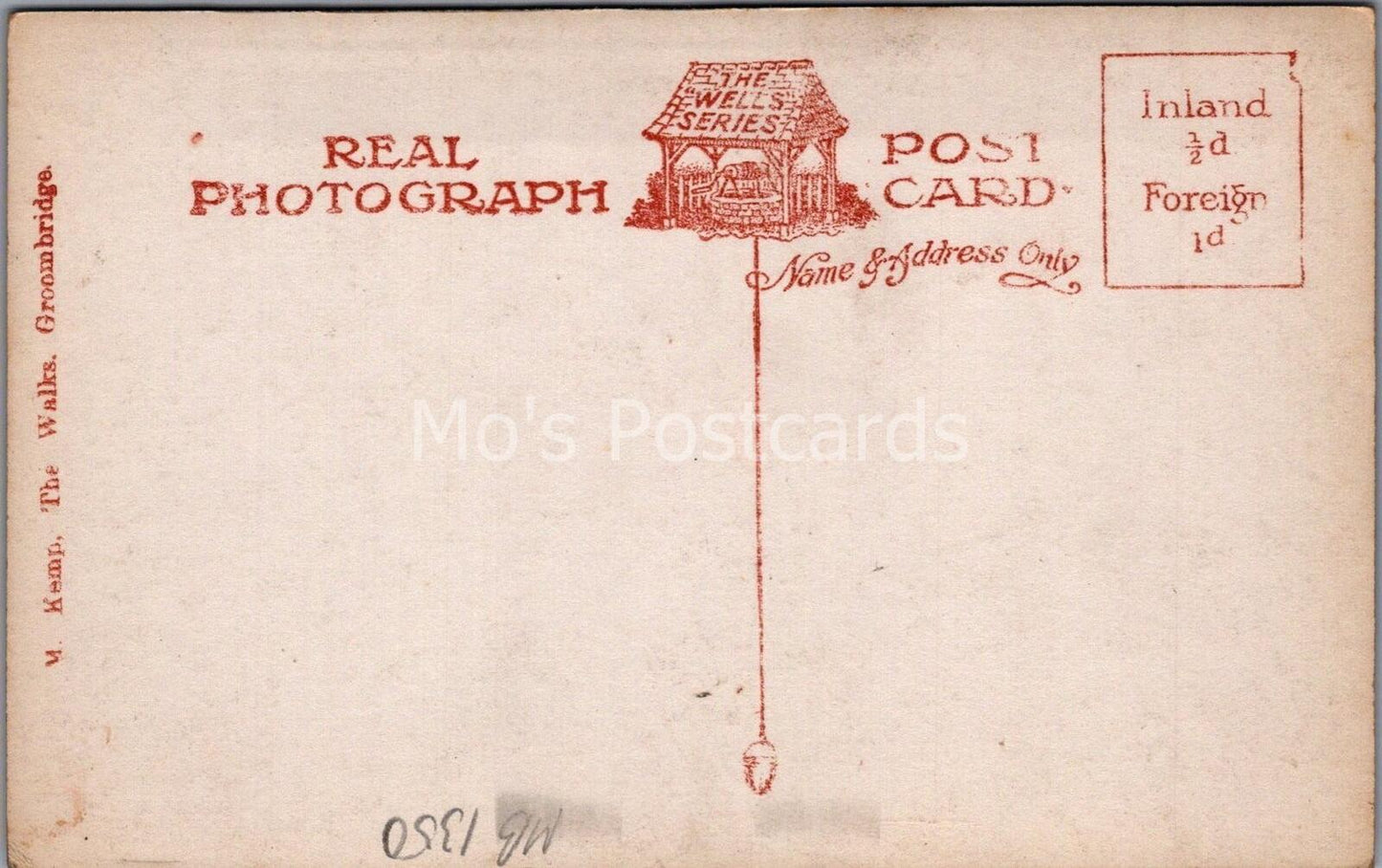 Kent Postcard: Groombridge Ashurst Road Historic Village Street RPPC MB1350