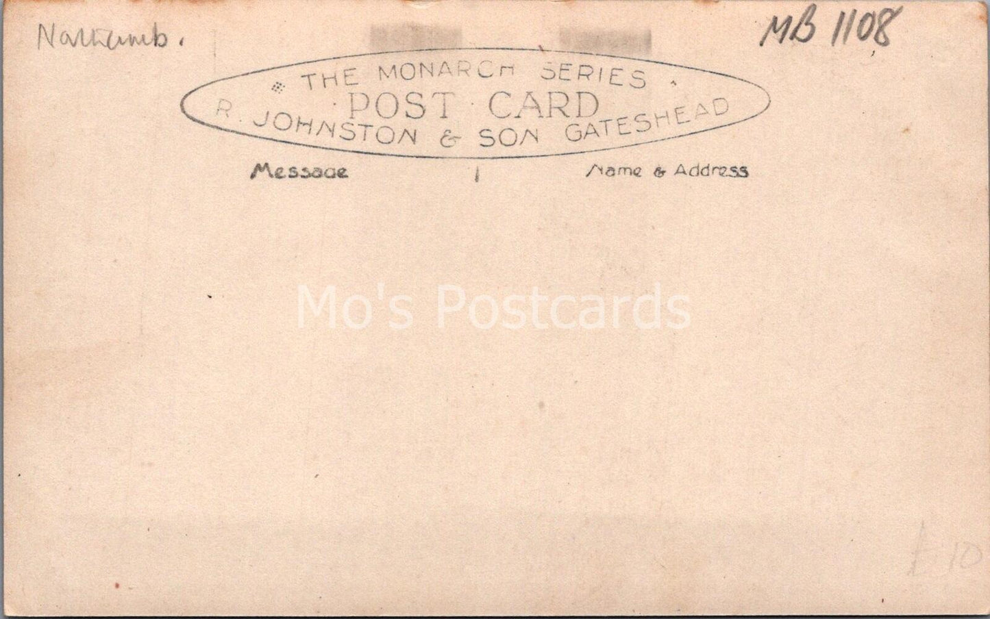 Northumberland Postcard: Ovingham Packhorse Bridge End Inn Burn RPPC MB1108