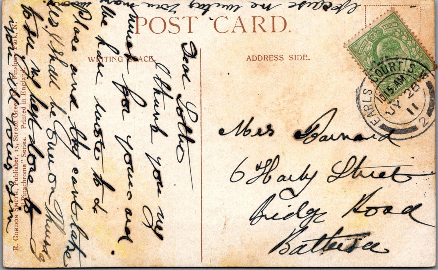 Sussex Postcard Hastings Castle Stormy Day Jotter Pinachrome 1911 XT2611