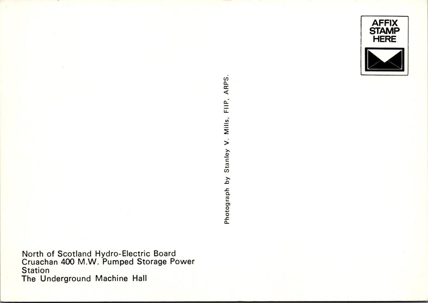 Scotland Postcard -Machine Hall, Cruachan Power Station, Argyll and Bute RR23578
