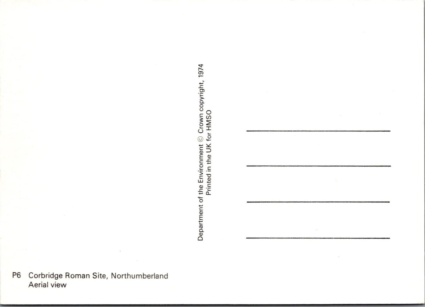 Northumberland Postcard - Aerial View of Corbridge Roman Site RR23579