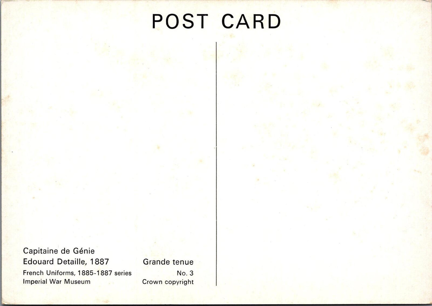 Military Postcard:Imperial War Museum French Uniforms Capitaine de Genie RR23704