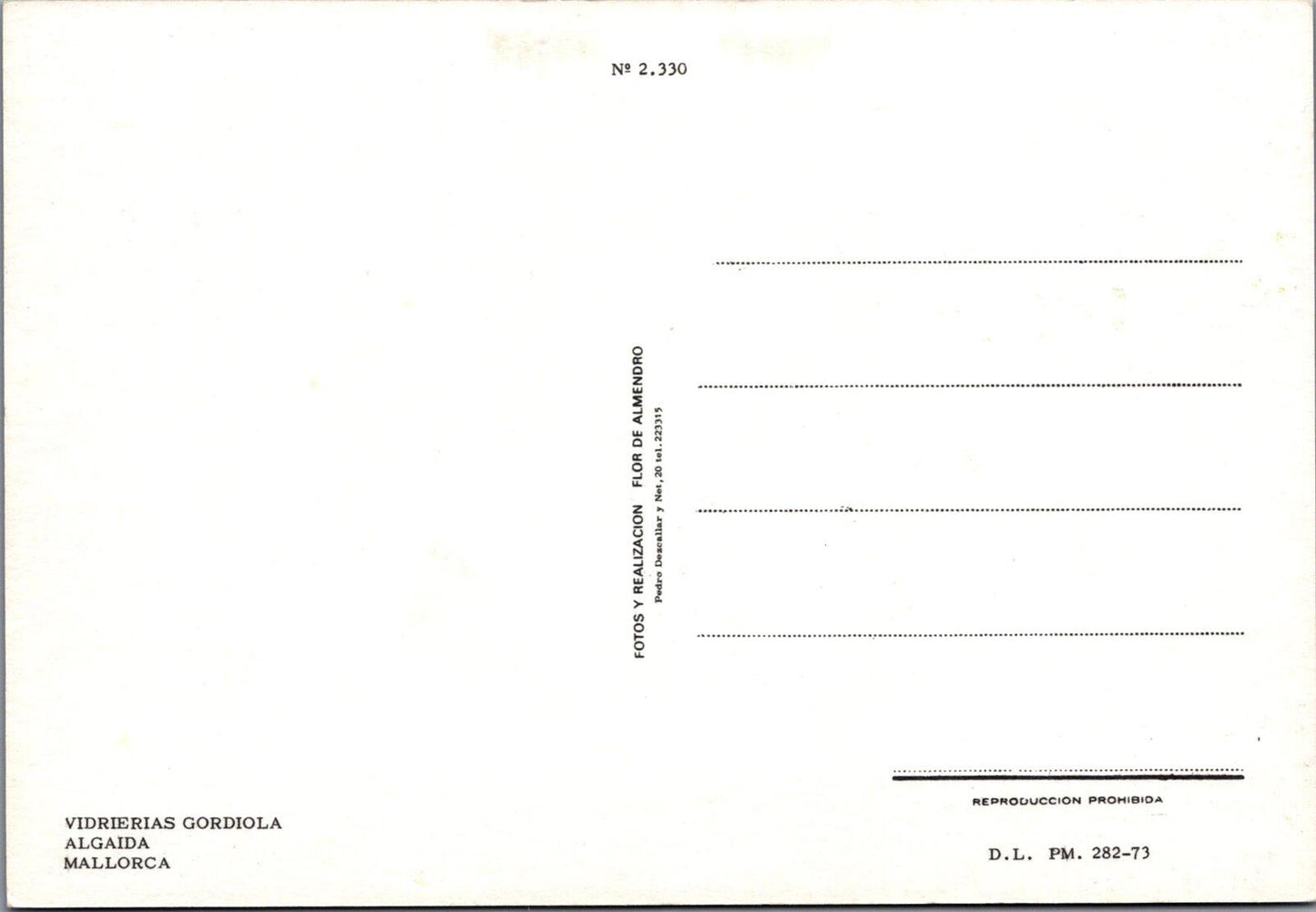 Mallorca Postcard: Algaida Vidrieras Gordiola Glass Blowing Furnace RR23730