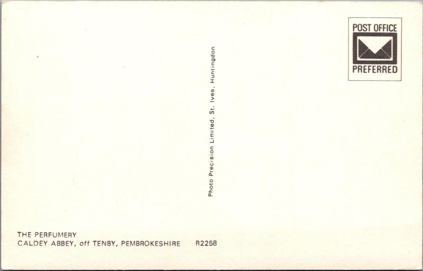 Occupations Postcard - The Perfumery, Caldey Abbey, off Tenby, Pembrokeshire RR23673