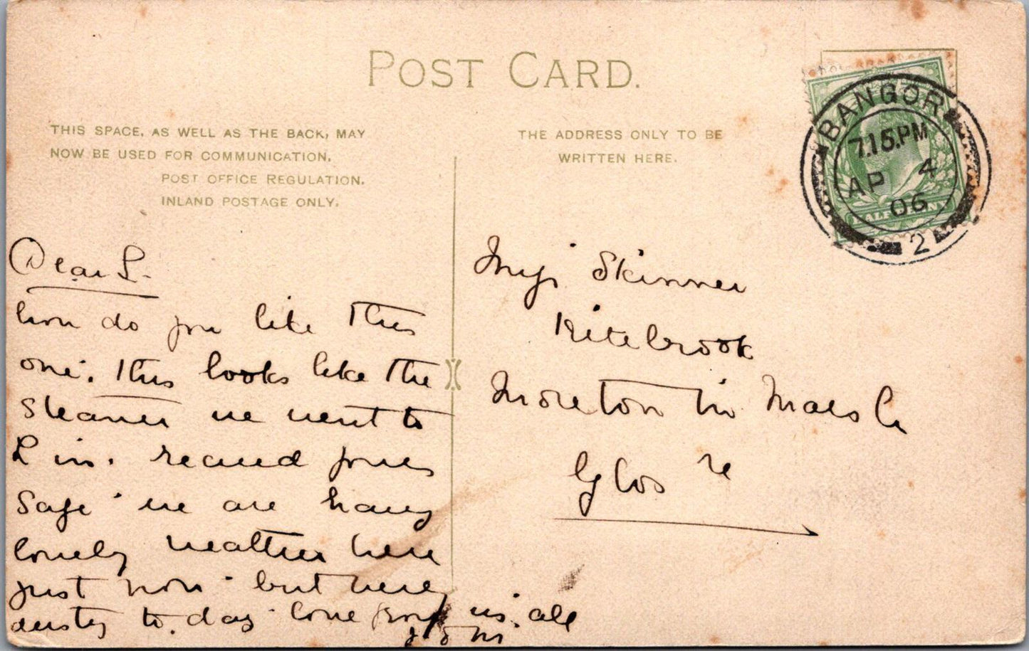 Wales Postcard - The Pier, Menai Bridge, Isle of Anglesey XT527