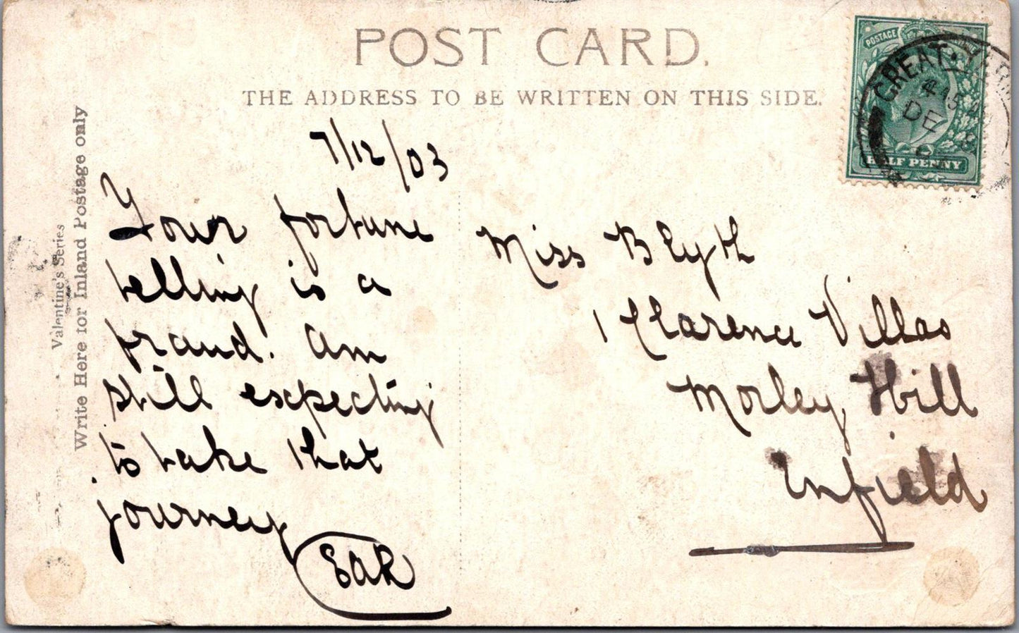 Musical Postcard - Famous Scottish Song titled "Caller Herrin'" XT849