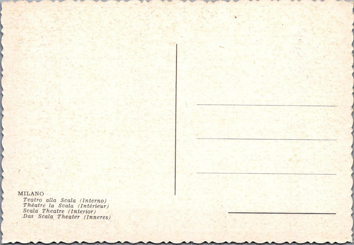 Italy Postcard: Milan, Milano, Teatro alla Scala (Interno), Ballet c1950s XT1585