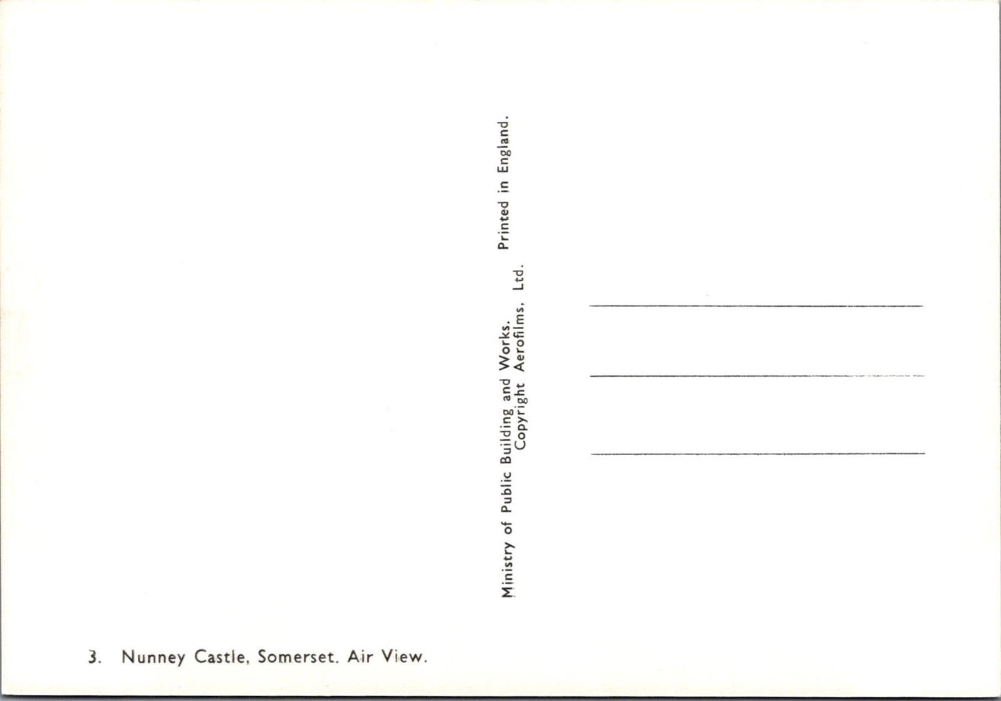 Somerset Postcard - Aerial View of Nunney Castle RR23358