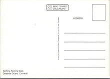 Load image into Gallery viewer, Cornwall Postcard - Splitting Roofing Slate, Delabole Quarry RR23375