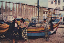 Load image into Gallery viewer, Portugal Postcard - Fisherfolk of Nazare, Oeste Region RR23425