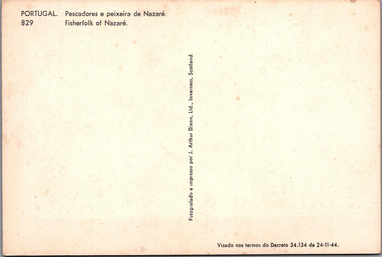 Portugal Postcard - Fisherfolk of Nazare, Oeste Region RR23425