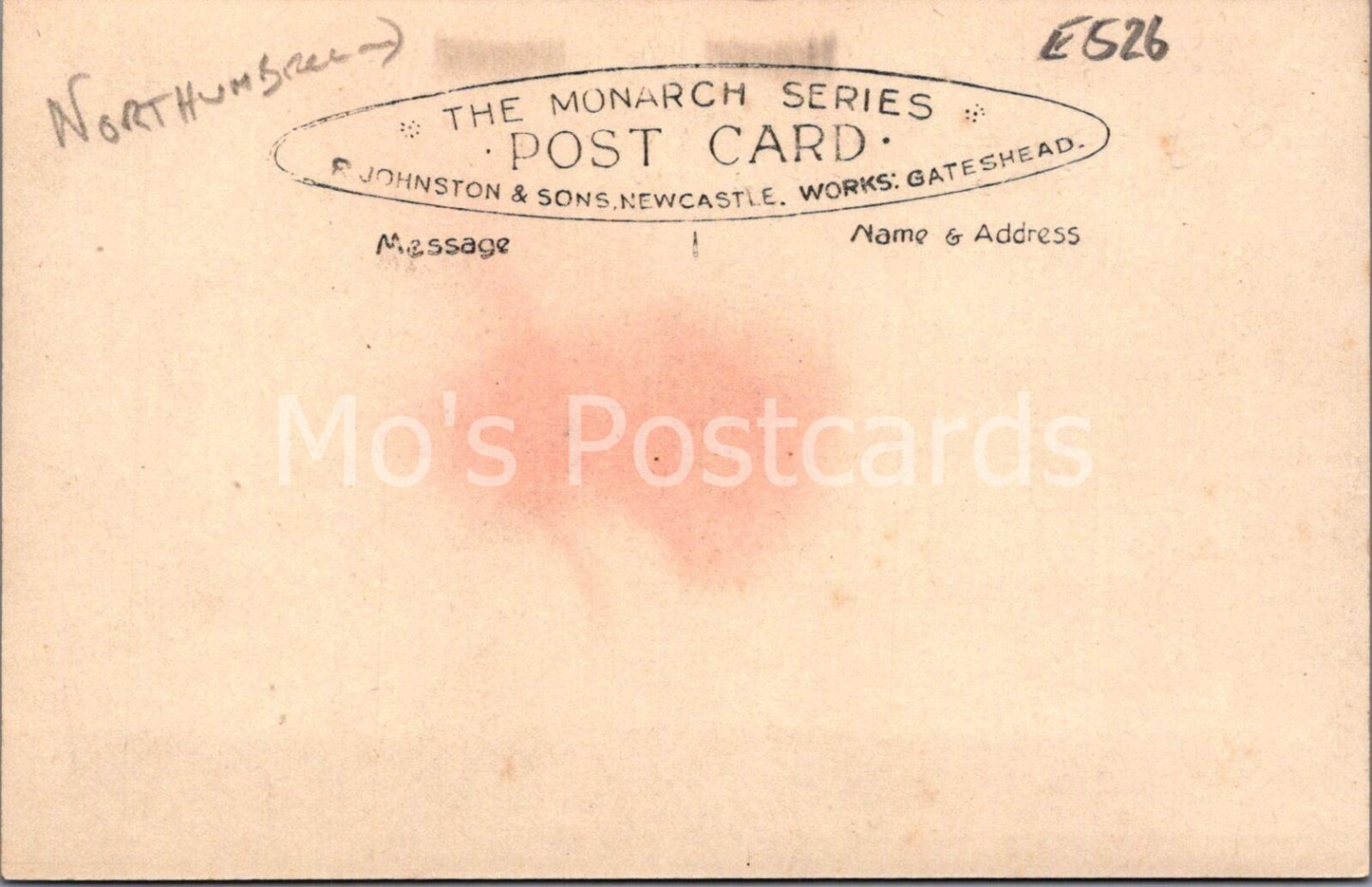 Ford Village Northumberland Monarch Series Vintage Printed Postcard E526