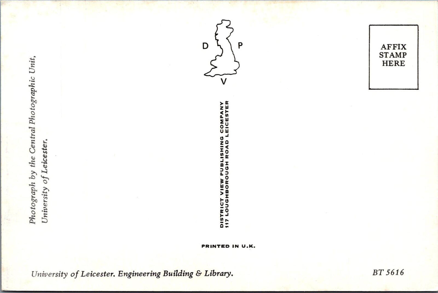 Leicestershire Postcard: University Of Leicester Engineering Building XT3272