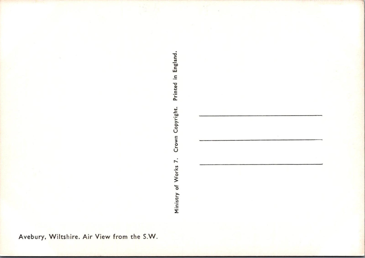 Wiltshire Postcard - Aerial View of Avebury From The South West RR23200