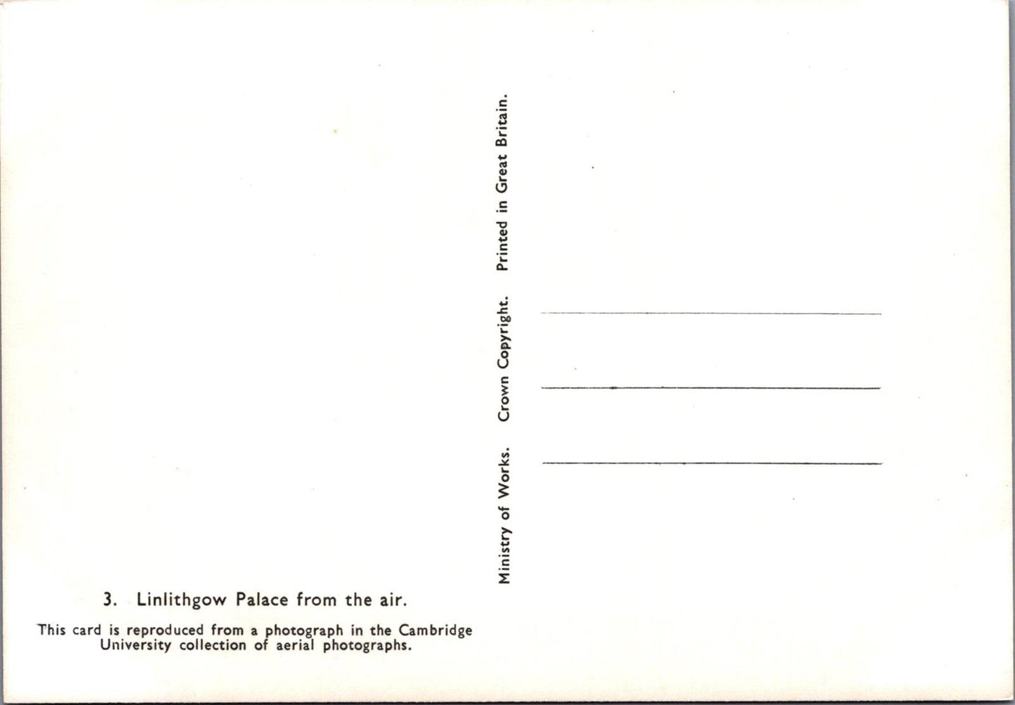 Scotland Postcard - Aerial View of Linlithgow Palace, West Lothian RR23310