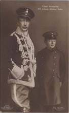Load image into Gallery viewer, Royalty Postcard - Crown Prince Wilhelm & His Eldest Son XT458