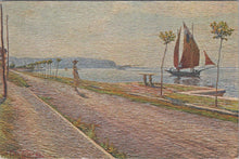 Load image into Gallery viewer, Artist Postcard - Morning on the Lakeside of Maderno, Artist Piero Focardi XT583
