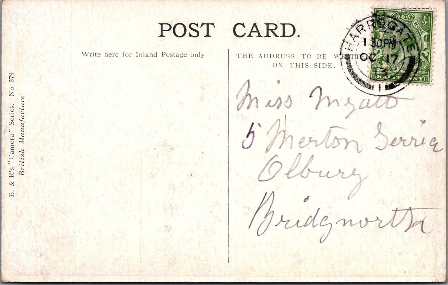 Yorkshire Postcard: The Sulphur Well Royal Pump Room Harrogate 1913 XT3161