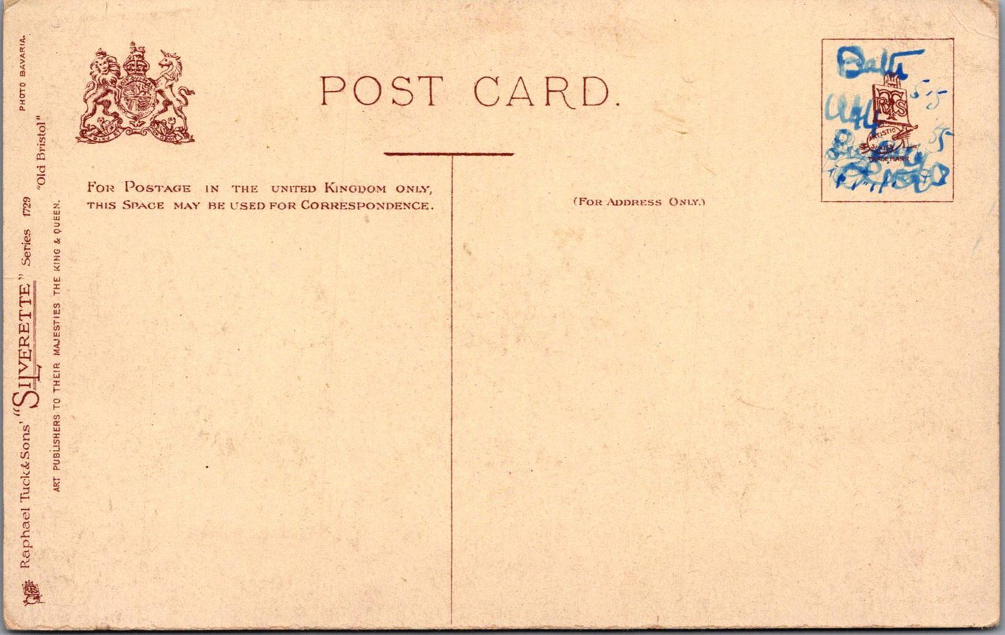 Bristol Postcard - Old Bristol, Brewers Hall, Christmas Street XT1108