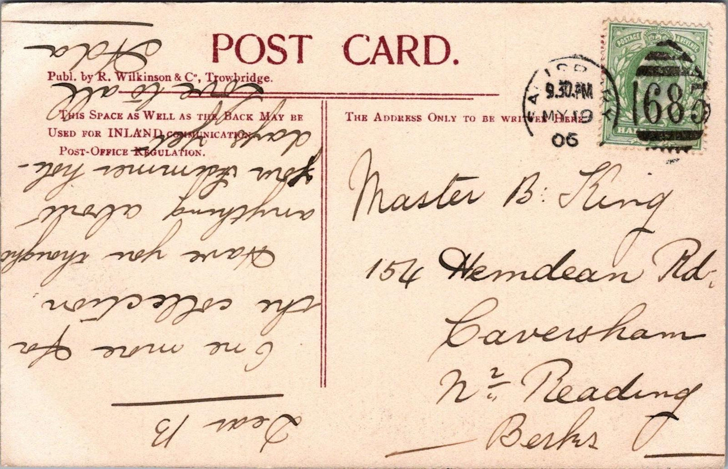 Wiltshire Postcard - The Robbers Stone, Near Devizes XT357