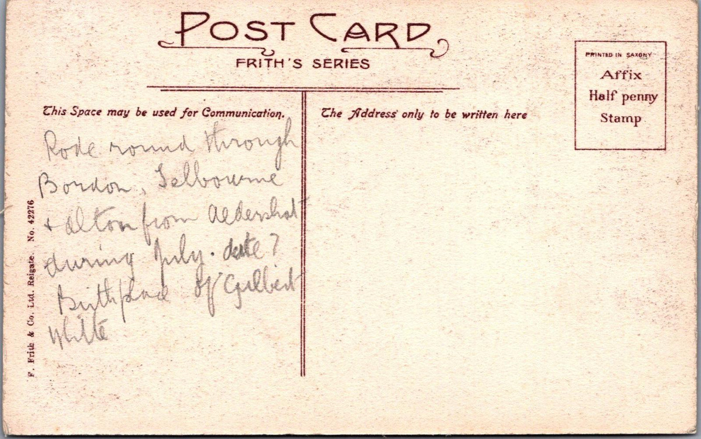 Hampshire Postcard - View of Selborne Village XT611