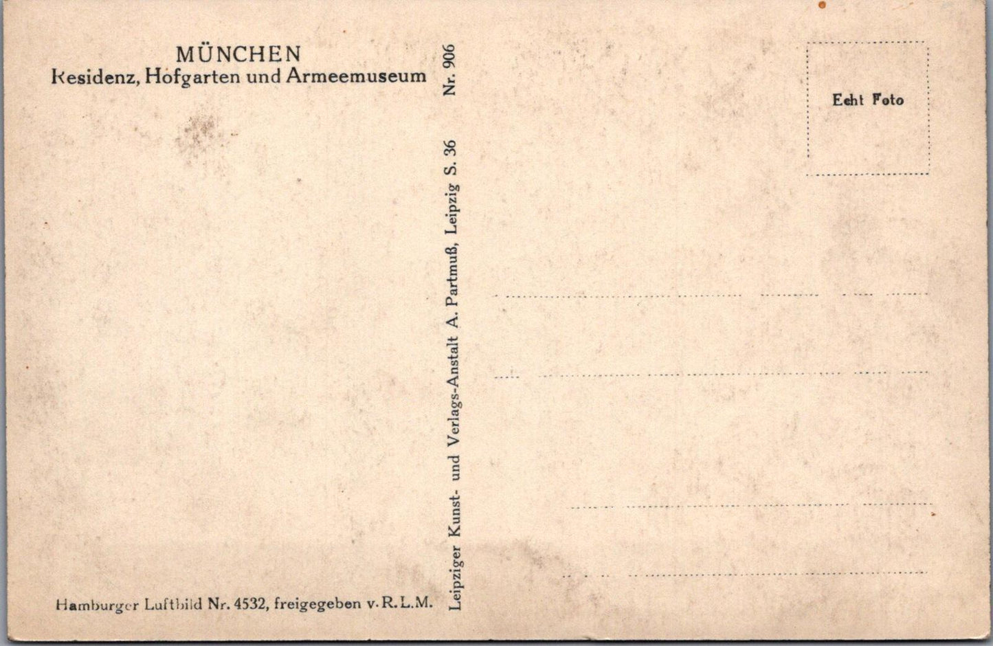 Germany Postcard - Aerial View (Fliegeraufnahme) of Munich (München) XT764