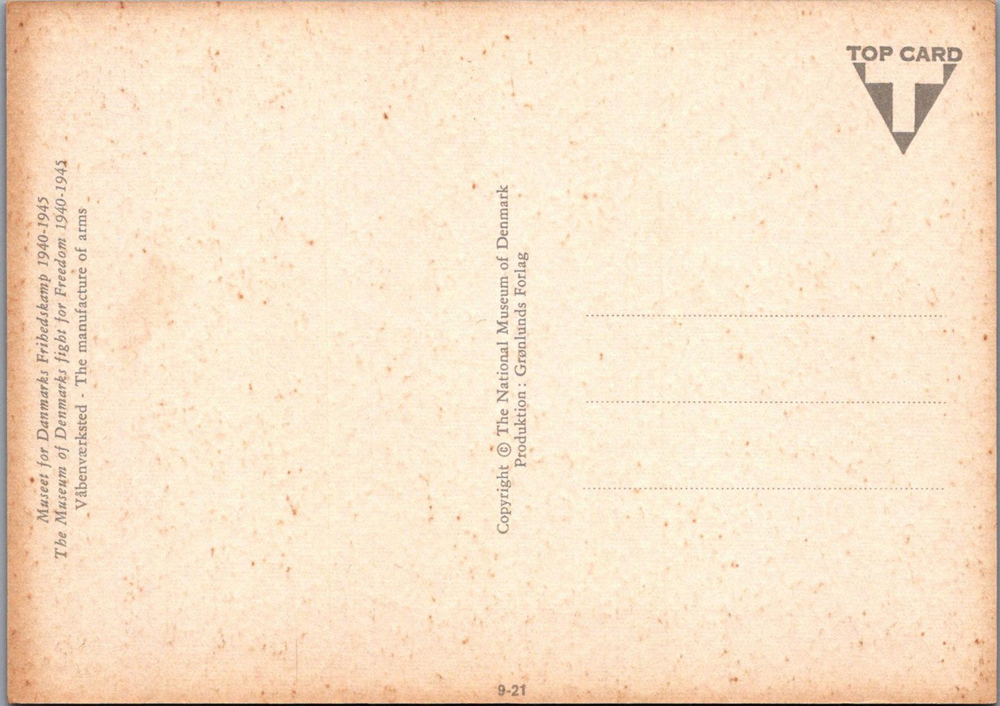 Denmark Postcard - Våbenværksted, The Manufacture of Arms XT1207