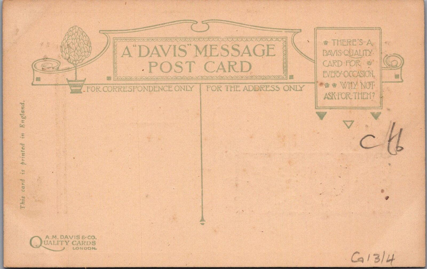 Motto Postcard: Spect I'll Have To Write To You. This Poor Apology XT1848